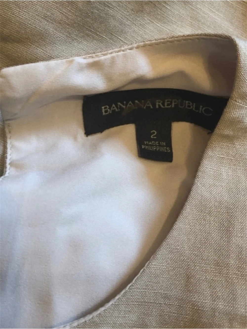 BANANA REPUBLIC Sleeveless Tie-Waist Wide-Leg Cropped Jumpsuit in Beige Size 2